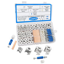 120pcs Multi Functional Furniture Fastener Set Eccentric Wheels