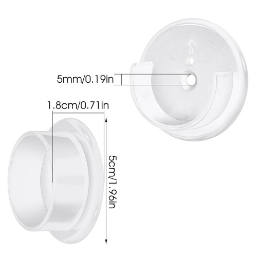 8Pcs Closet Rod Holders Plastic End Caps With Quick Installation 2