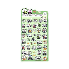 Embossed Animal PVC Sticker for Craft Journal-Green Bamboo.