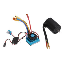 3650 3100KV Brushless Motor Kit 120A ESC Waterproof for 1/10 1/8 RC Car