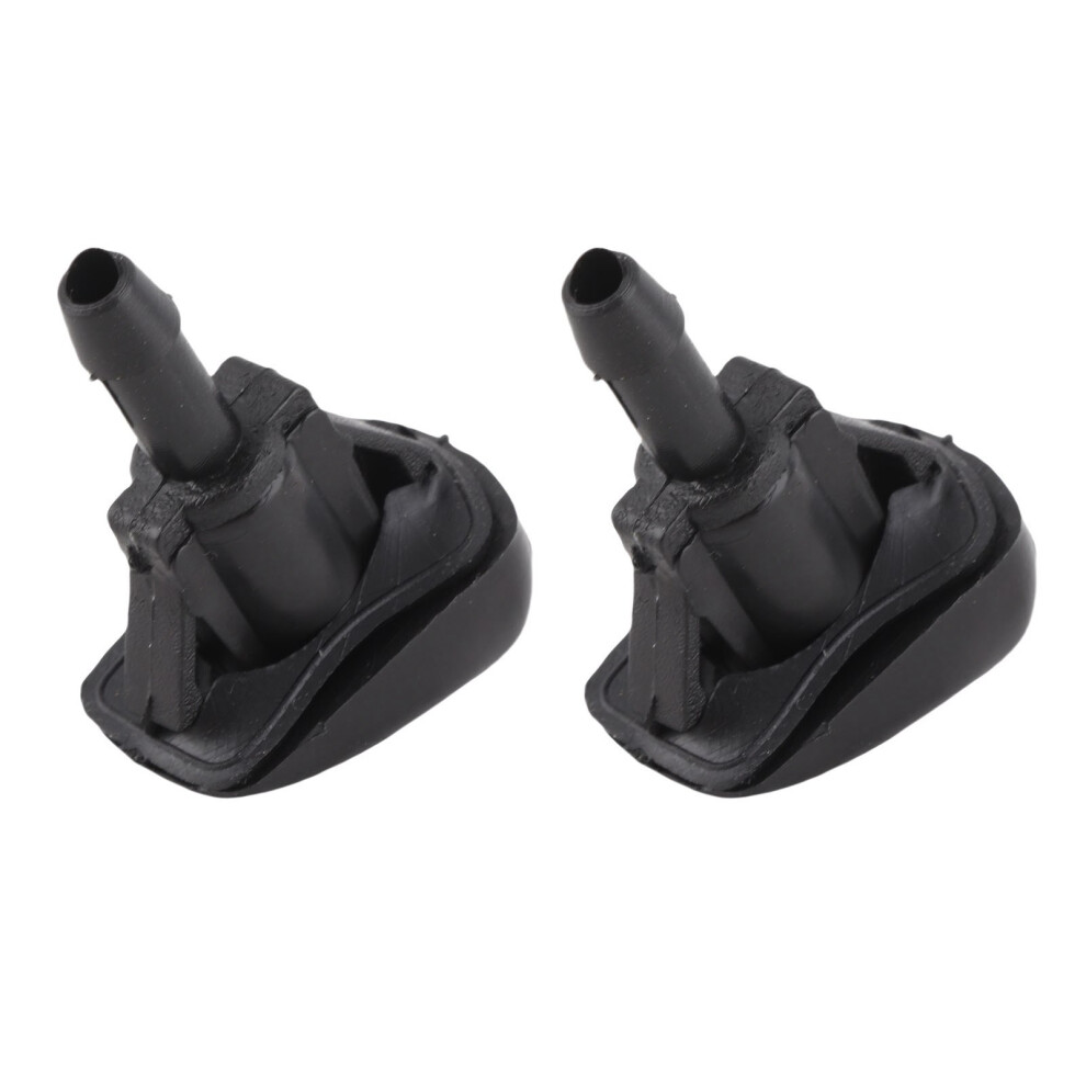 2Pcs Durable Abs Windscreen Washer Jets For Front Windshield Use Black 9391357595334