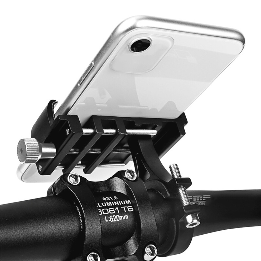 Aluminium Bike Phone Mount 3.0-6.8 inch Handlebar Bracket, Shockproof, Adjustable, Red/Black-image-OPC-PMPQFDG-NEW