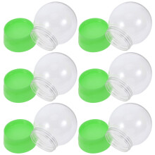 6St Stevige Plastic Sneeuwbollen Set Groen DIY Ornament Bol
