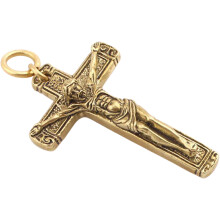 5Pcs Retro Jesus Cross Pendant Keychain Hanging Decor