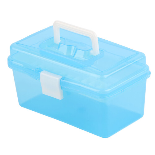 2 Layer Portable Electrician Tool Box 20x11x10.5cm ABS Plastic Organizer