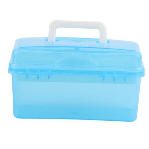 2 Layer Portable Electrician Tool Box 20x11x10.5cm ABS Plastic Organizer 2