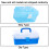 2 Layer Portable Electrician Tool Box 20x11x10.5cm ABS Plastic Organizer 7