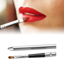 Lippenpinsel 2 Stück Ergonomisches Design Verlängerte Versiegelung Leicht zu Reinigen Aluminiumhülse