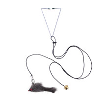 Verstellbarer elastischer Katzen-Spielzeug-Maus Grau 11 cm Selbstspielend Tür- und Fensterhänger