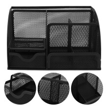Kleiner Metall-Schreibtisch-Organizer, 22x14x12,7 cm, langlebig & rostfrei