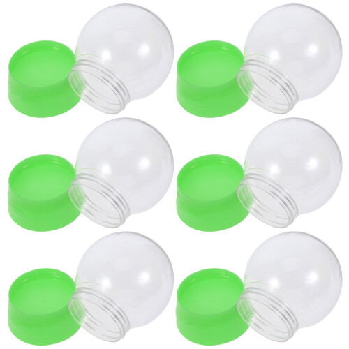 6St Groene Plastic Sneeuwbollen DIY Kit Versiering Project