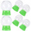 6St Groene Plastic Sneeuwbollen DIY Kit Versiering Project 11