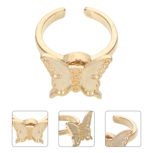Fidget Ring Kinder Schmuck Legierung Gold Runder Drehbarer Ring 2