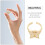 Fidget Ring Kinder Schmuck Legierung Gold Runder Drehbarer Ring 8
