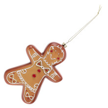 2Pcs Brown Gingerbread Man Hanging Ornaments for Xmas Trees