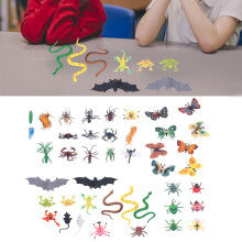 43 pezzi di modelli di insetti simulati - plastica colorata
