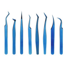 8-teiliges Wimpernpinzetten-Set aus Edelstahl mit