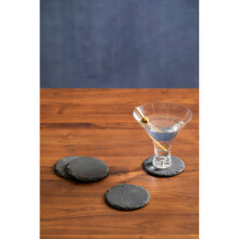 Premier Housewares Slate Round Coasters - Set of 4