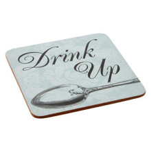 Premier Housewares Let's Eat Cork Coasters - Set of 4