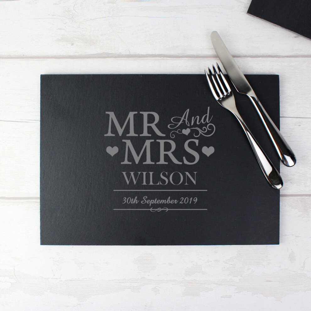 Personalised Mr & Mrs Slate Placemat (Surname)-image-OPC-PMPRPZ8-NEW