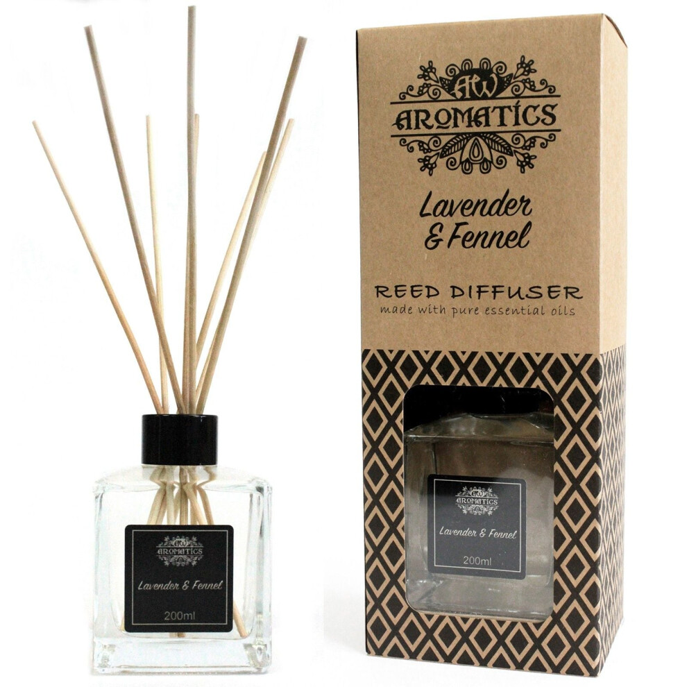 Diletto Gifts Lavender 200Ml & Fennel Essential Oil Reed Diffuser