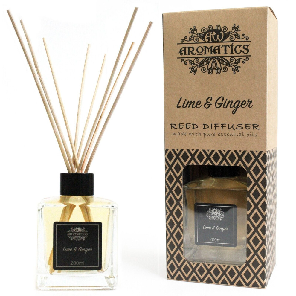 Diletto Gifts 200Ml Lime & Ginger Essential Oil Reed Diffuser