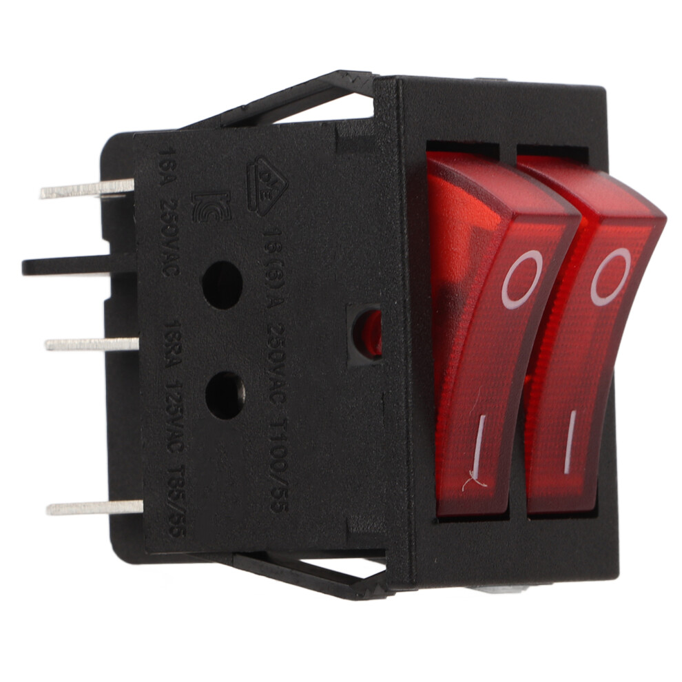 16A 125/250Vac Rocker Switch Panel Red Led For Boats & Home Use 8091357607655