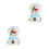 2St Resin Muzikale Xmas Sneeuwbollen Multicolor Lichteffecten Decor 5