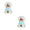 2St Resin Muzikale Xmas Sneeuwbollen Multicolor Lichteffecten Decor 3