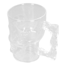 500ml Hochborosilikat-Glas Schädel Bierkrug – 13x12,6x9,8 cm