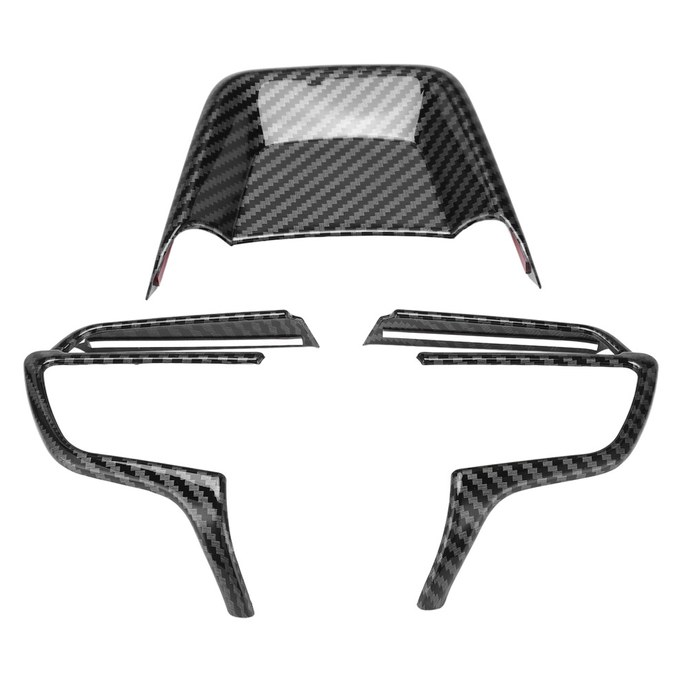 3Pcs Carbon Fiber Style Steering Wheel Trim Kit For Highlander 2022+ 9321357609694