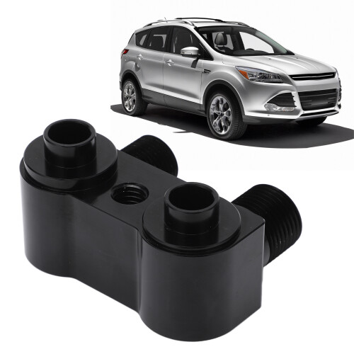 AC Compressor Fitting 90 Turn Alloy Black Adapter Kit for Ford LSX LS1 Models