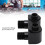AC Compressor Fitting 90 Turn Alloy Black Adapter Kit for Ford LSX LS1 Models 5