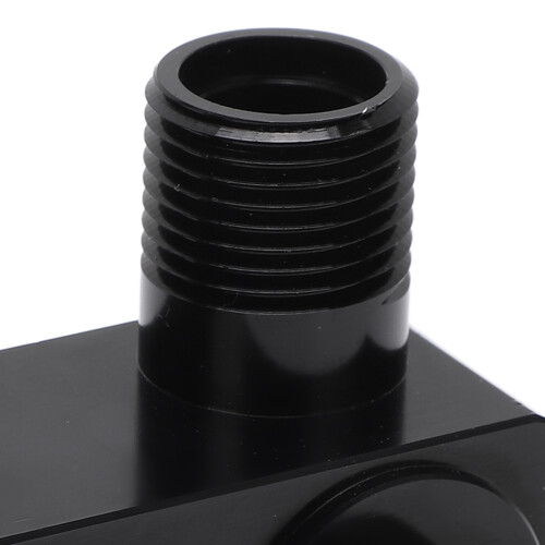 AC Compressor Fitting 90 Turn Alloy Black Adapter Kit for Ford LSX LS1 Models 2