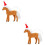 2St Xmas Hangers Bruin Plastic Kerstboom 8
