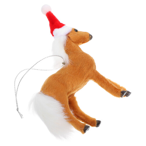 2St Xmas Hangers Bruin Plastic Kerstboom 1