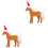 2St Xmas Hangers Bruin Plastic Kerstboom 5