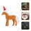 2St Xmas Hangers Bruin Plastic Kerstboom 10