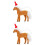 2St Xmas Hangers Bruin Plastic Kerstboom 7