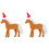 2St Xmas Hangers Bruin Plastic Kerstboom 4