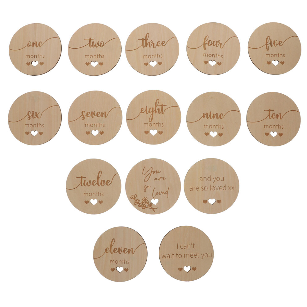 Growth Milestone Memorial Card Baby Cards Photo Props Child Solustre