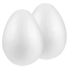 Set Of 2 Foam Egg Children Painting White Eggs Foams Picks