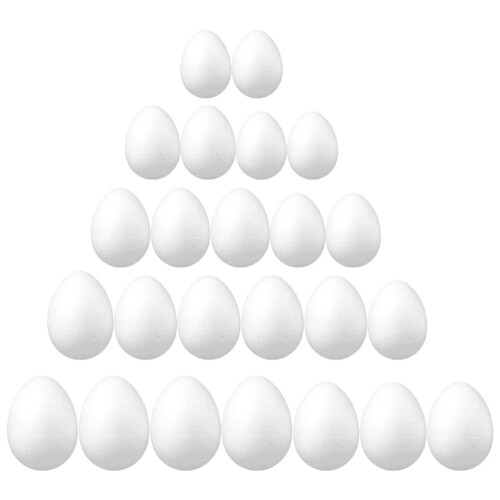 24pcs Diy Easter Eggs Fake Eggs Diy Accessories Craft Egg For Children