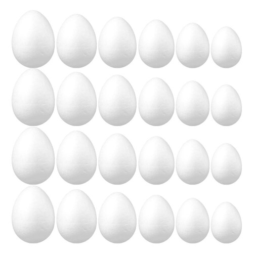 24pcs Diy Easter Eggs Fake Eggs Diy Accessories Craft Egg For Children 2