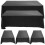 5 Pcs Rectangle Table Cover Cloth Rectangular Tablecloth Black 1
