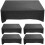 5 Pcs Rectangle Table Cover Cloth Rectangular Tablecloth Black 9