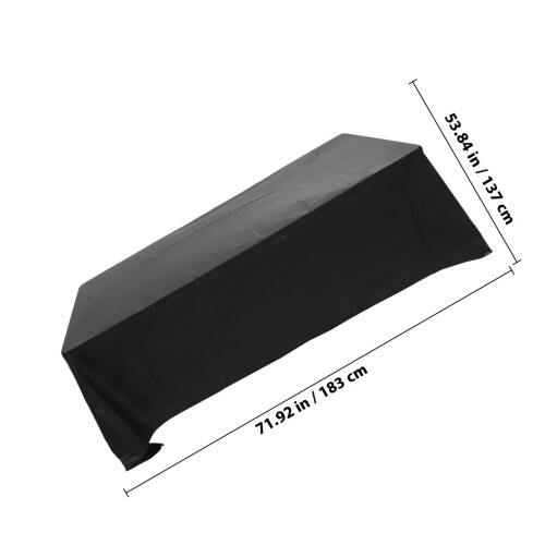 5 Pcs Rectangle Table Cover Cloth Rectangular Tablecloth Black 1