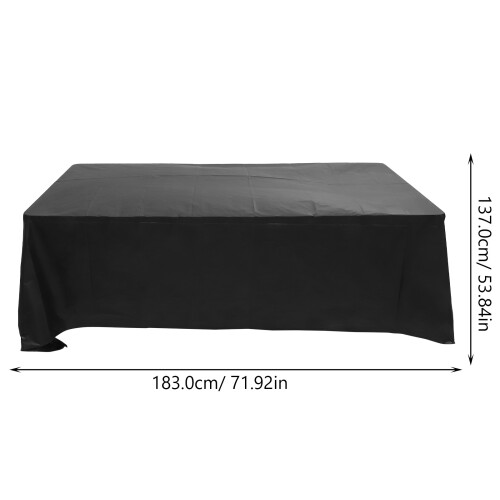 5 Pcs Rectangle Table Cover Cloth Rectangular Tablecloth Black 2