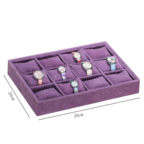 Durable Density Board Purple Watch Case with Pillow Design 1