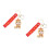 2Pcs Zodiac Snake Key Holder Resin Keychains Multi Color Charm 4